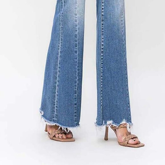 NWT Flying Monkey High Rise Panel Flare Jeans - Picture 15 of 16